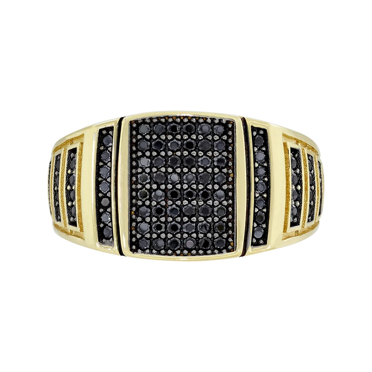 Anillo en oro amarillo de 18 Kilates, con zircones