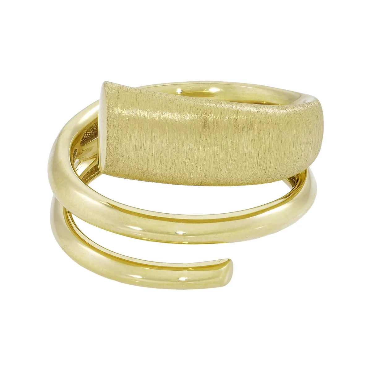 Anillo en oro amarillo de 18 Kilates satinado