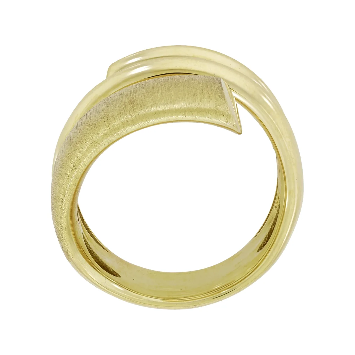 Anillo en oro amarillo de 18 Kilates satinado