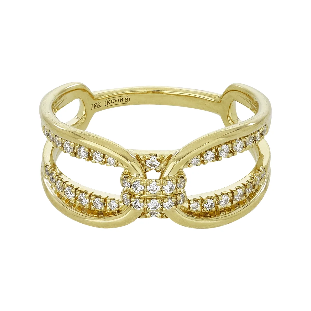 Anillo en oro amarillo de 18 Kilates, con diamantes de 0.20 Ct