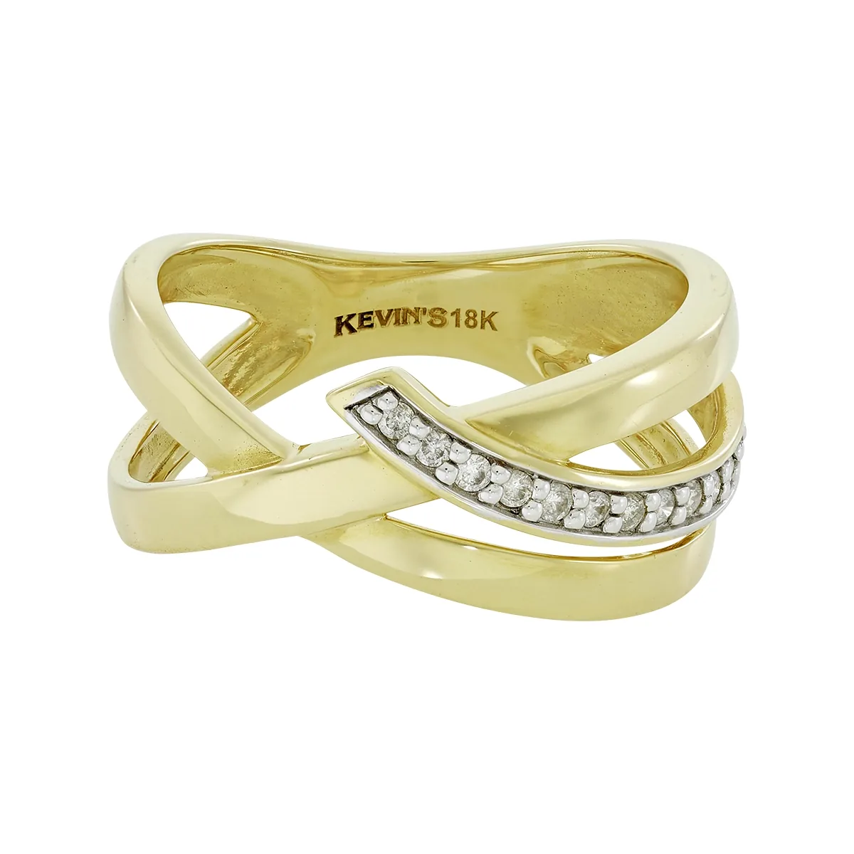 Anillo en oro amarillo de 18 Kilates, con diamantes de 0.12 Ct