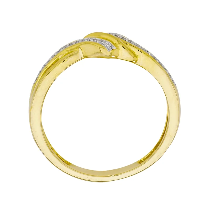 Anillo en oro amarillo de 18 Kilates, con diamantes de 0.08 Ct