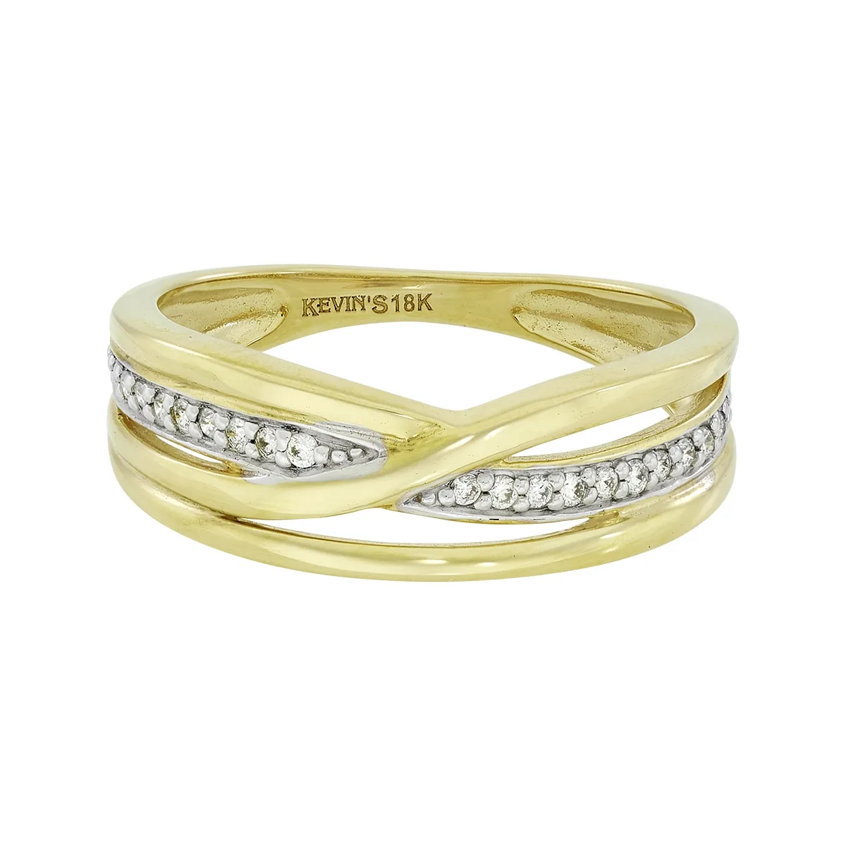 Anillo en oro amarillo de 18 Kilates, con diamantes de 0.12 Ct