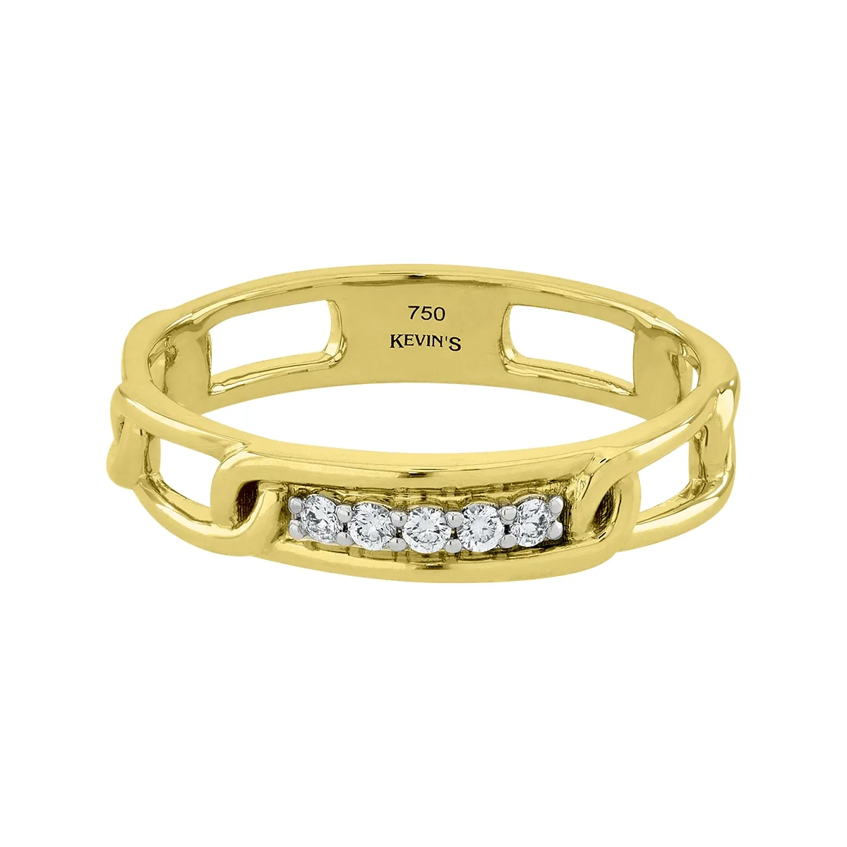 Anillo en oro amarillo de 18 Kilates, con diamantes de 0.08 Ct