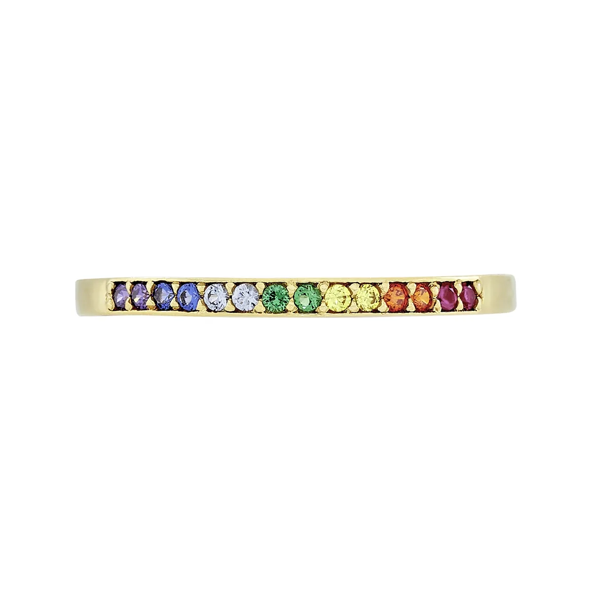 Anillo en oro amarillo de 18 Kilates, con zircones