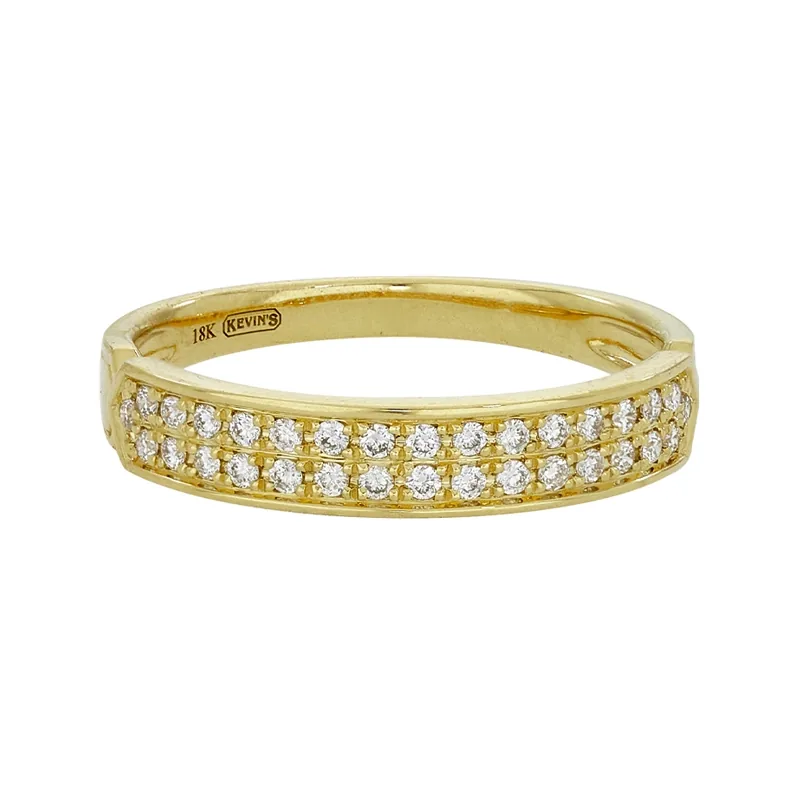 Anillo en oro amarillo de 18 Kilates, con diamantes de 0.20 Ct