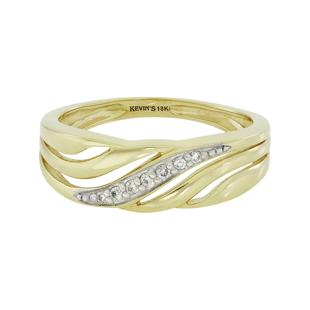 Anillo en oro amarillo de 18 Kilates, con diamantes de 0.05 Ct