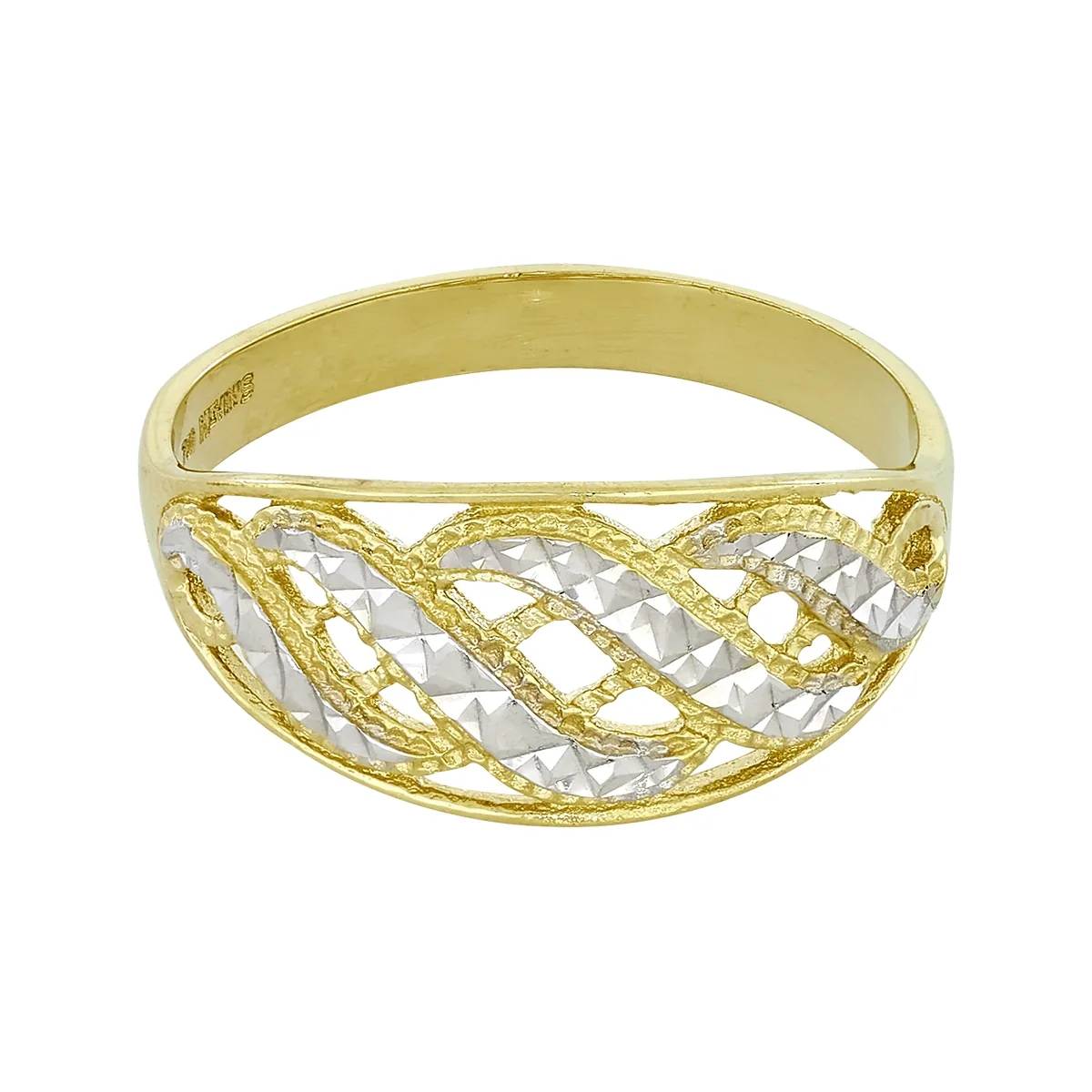 Anillo en oro amarillo de 18 Kilates con visos