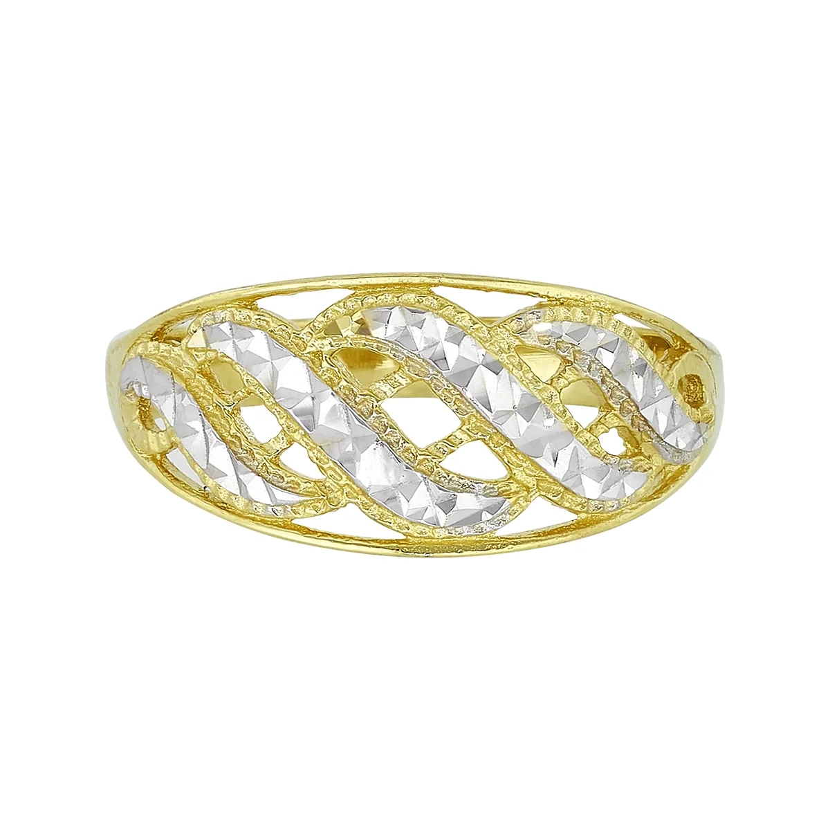 Anillo en oro amarillo de 18 Kilates con visos