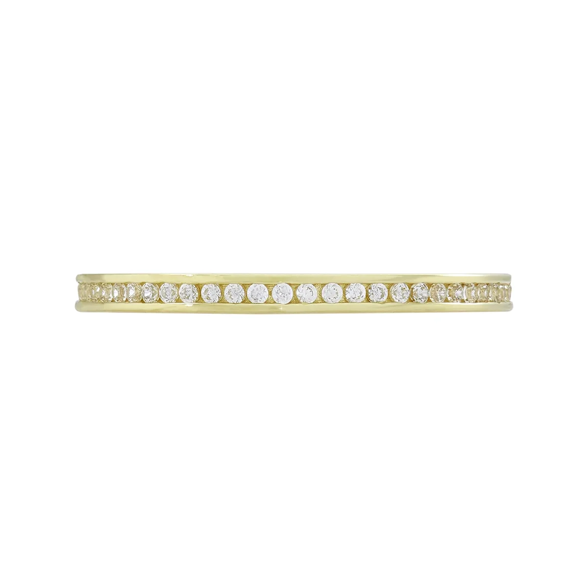 Anillo en oro amarillo de 18 Kilates, con zircones