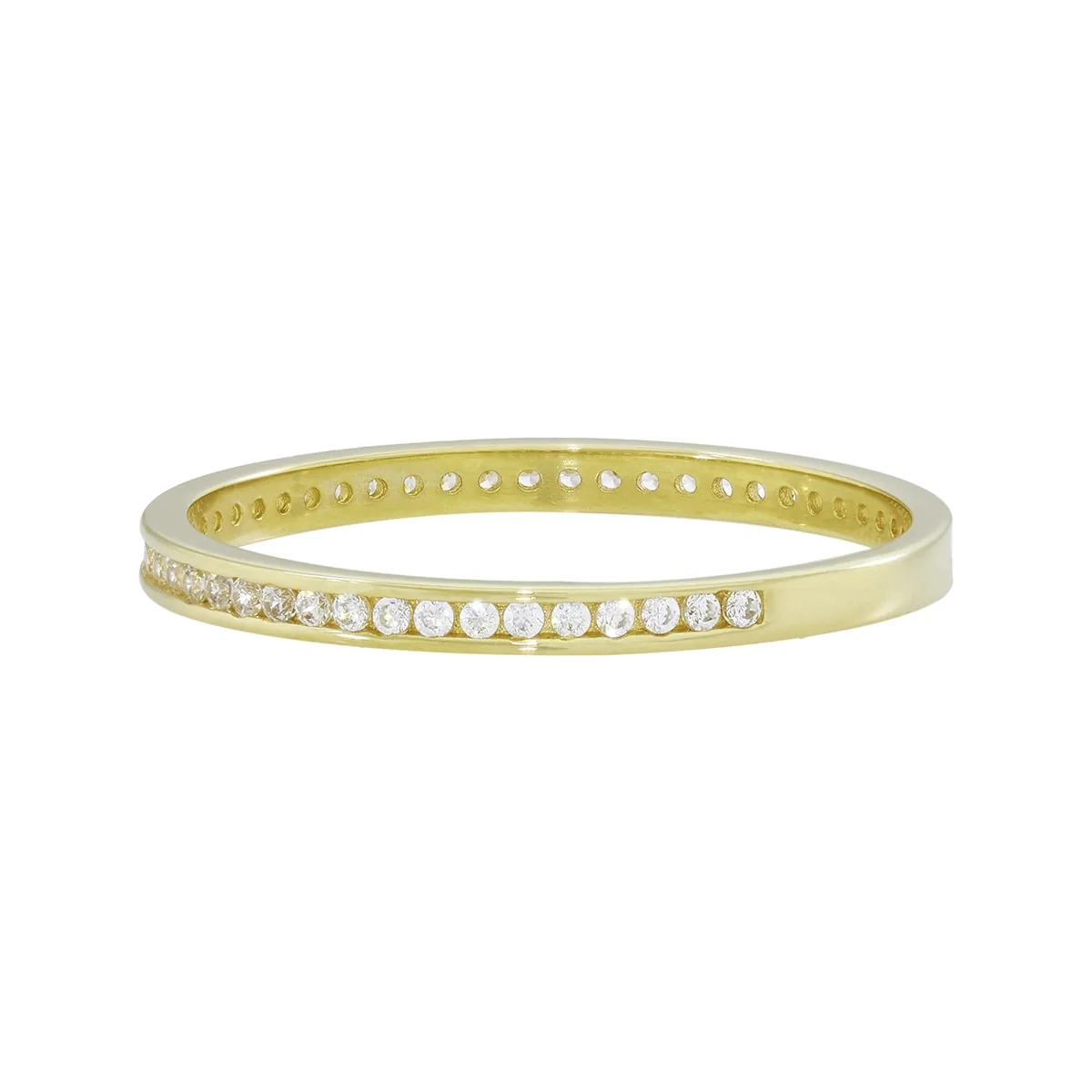 Anillo en oro amarillo de 18 Kilates, con zircones