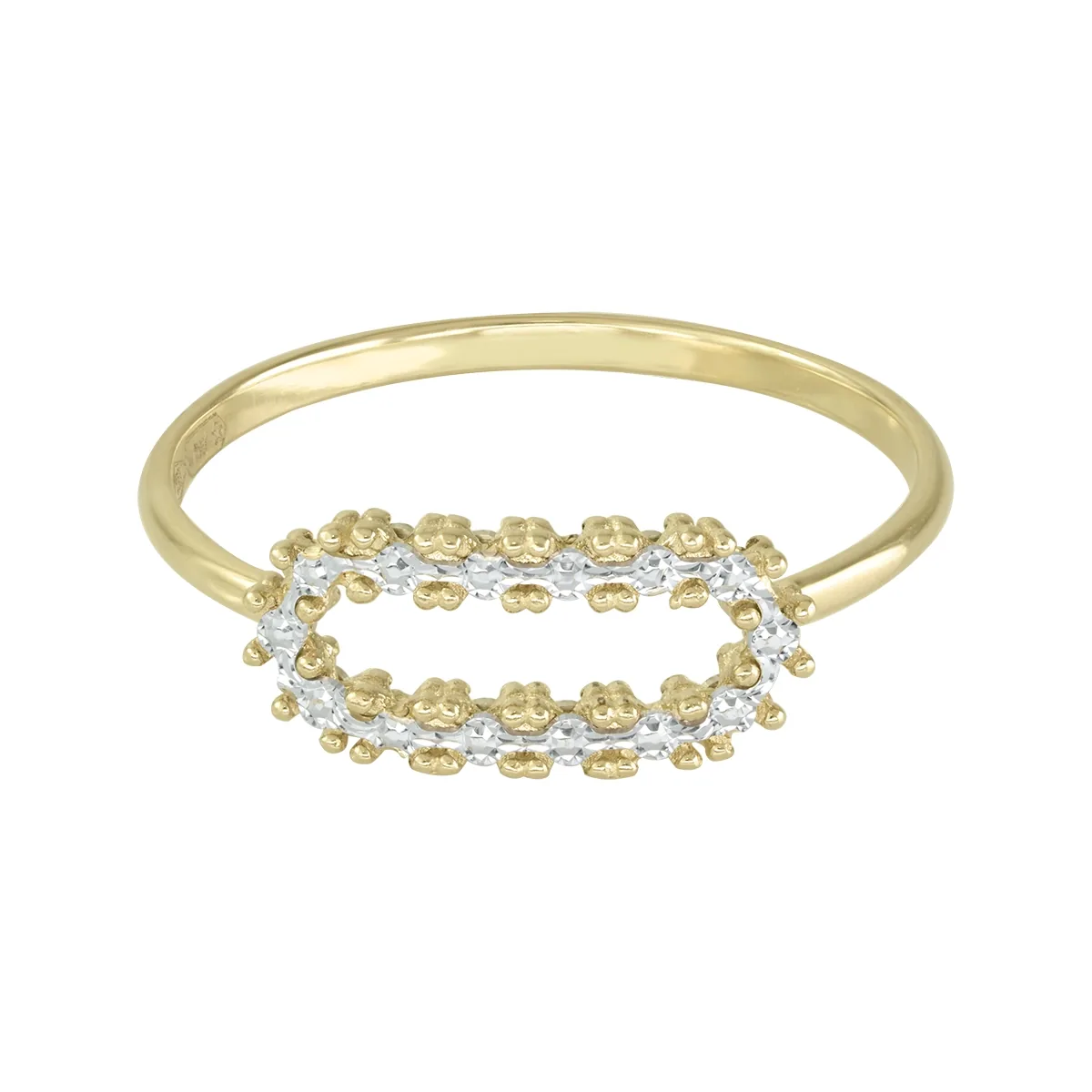 Anillo en oro amarillo de 18 Kilates con visos