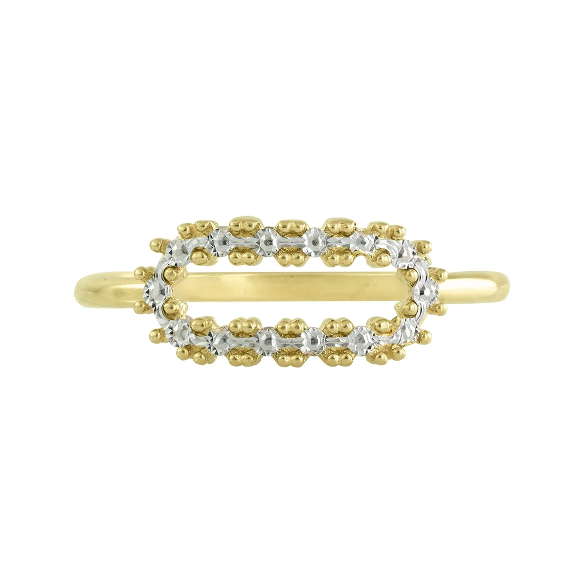 Anillo en oro amarillo de 18 Kilates con visos