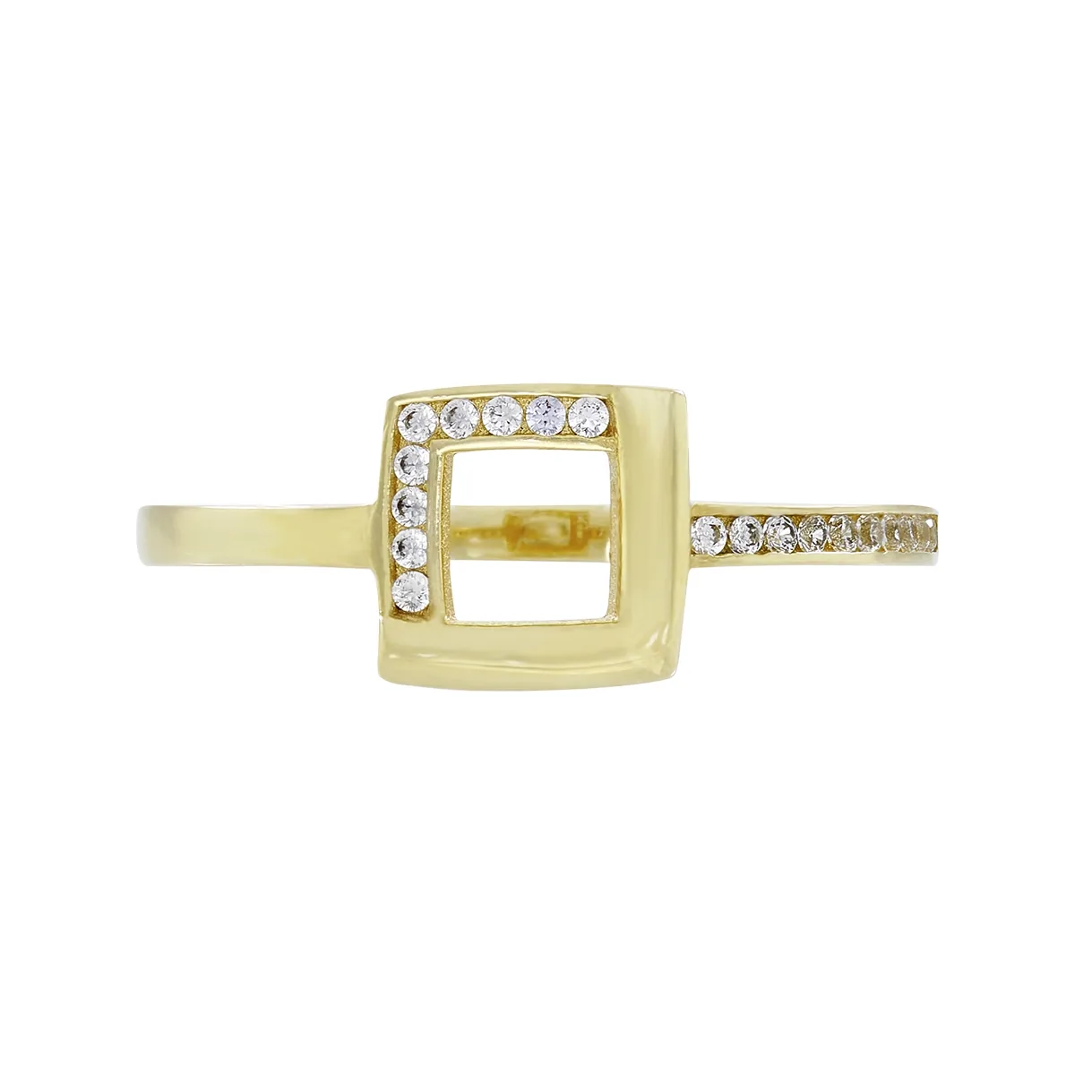 Anillo en oro amarillo de 18 Kilates, con zircones