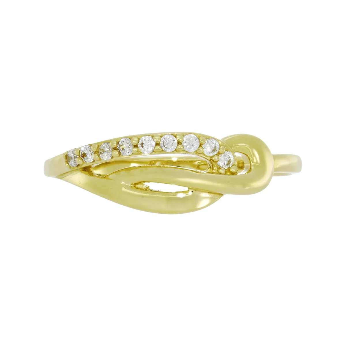 Anillo en oro amarillo de 18 Kilates, con zircones