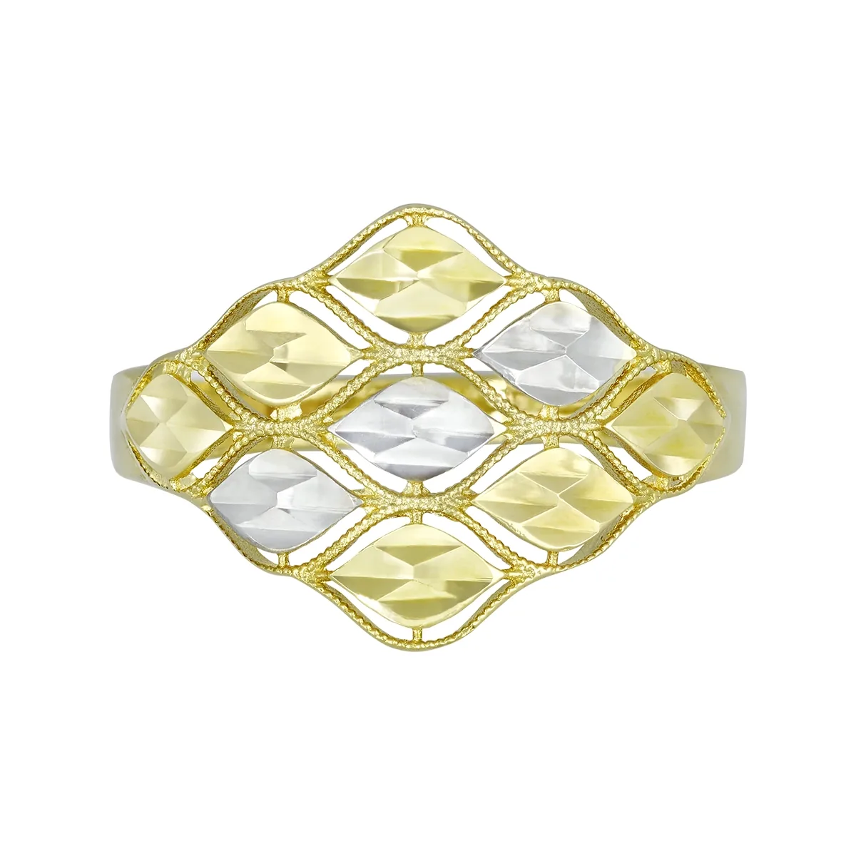 Anillo en oro amarillo de 18 Kilates con visos
