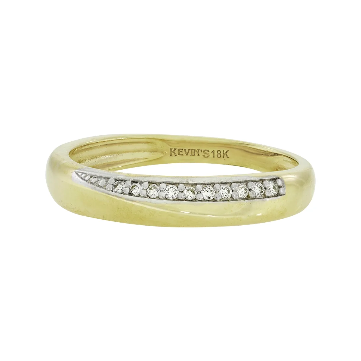 Anillo en oro amarillo de 18 Kilates, con diamantes de 0.05 Ct
