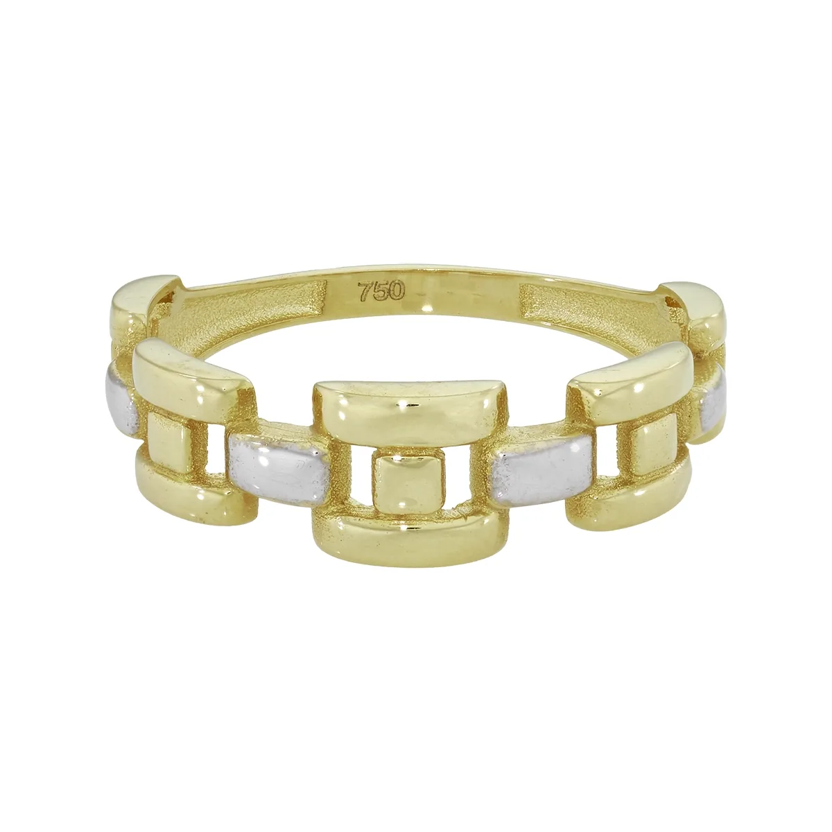 Anillo en oro amarillo de 18 Kilates con visos