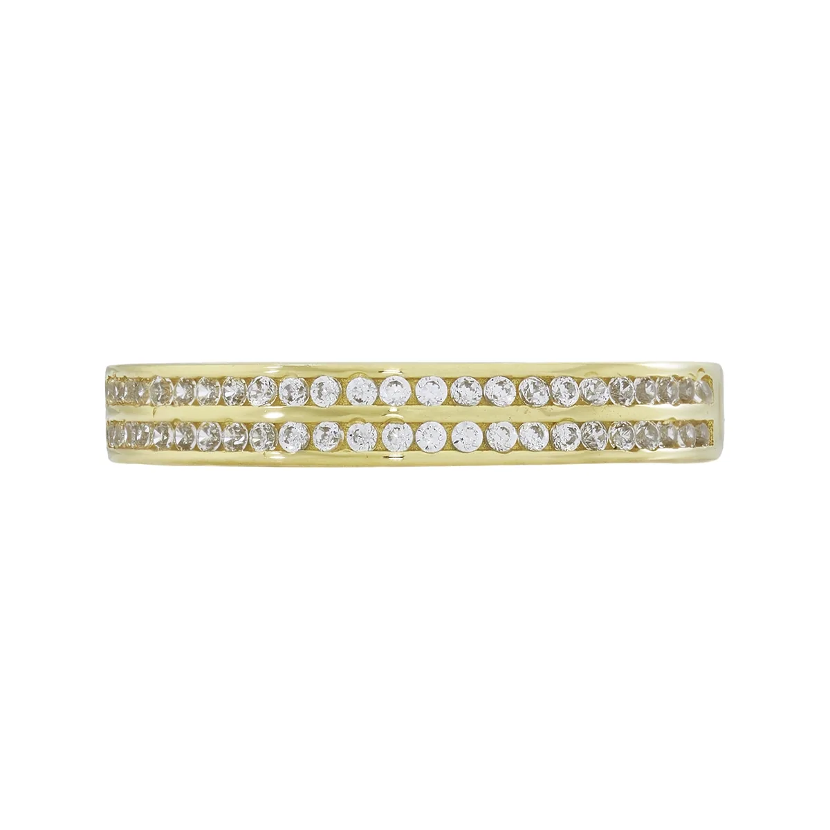 Anillo en oro amarillo de 18 Kilates, con zircones