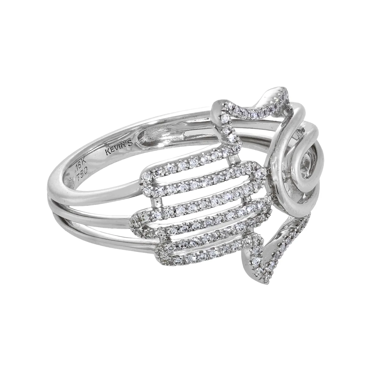Anillo en oro blanco de 18 Kilates, con diamantes de 0.14 Ct