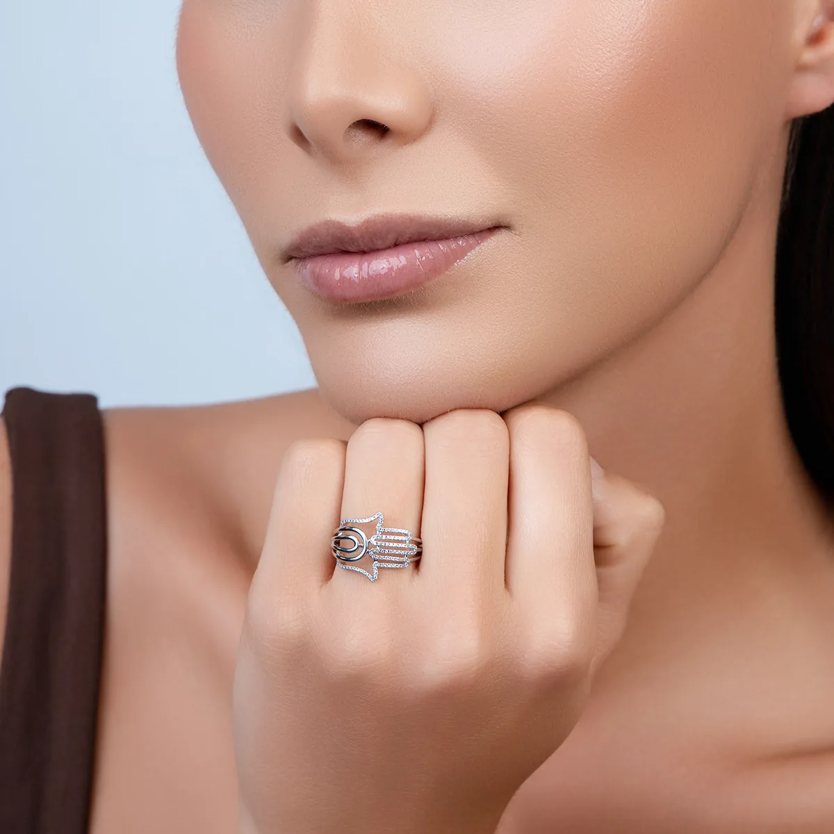Anillo en oro blanco de 18 Kilates, con diamantes de 0.14 Ct