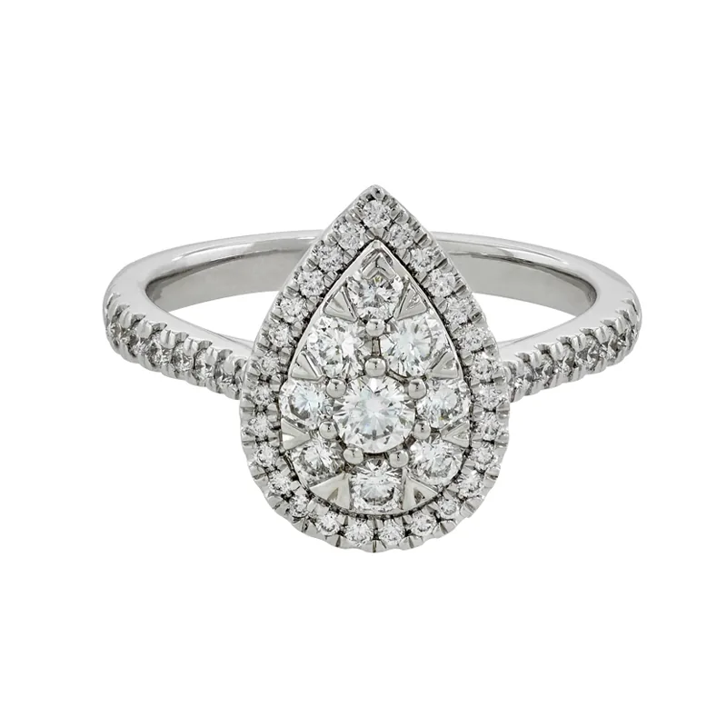 Anillo en oro blanco de 18 Kilates, con diamantes de 0.67 Ct