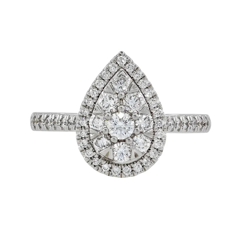 Anillo en oro blanco de 18 Kilates, con diamantes de 0.67 Ct