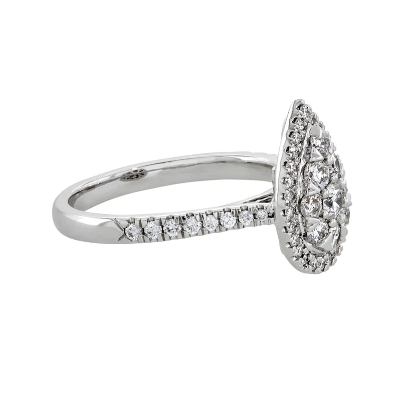 Anillo en oro blanco de 18 Kilates, con diamantes de 0.67 Ct