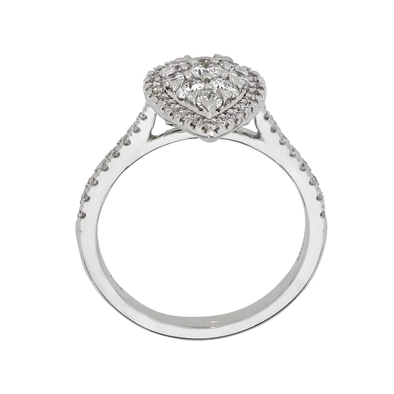 Anillo en oro blanco de 18 Kilates, con diamantes de 0.67 Ct