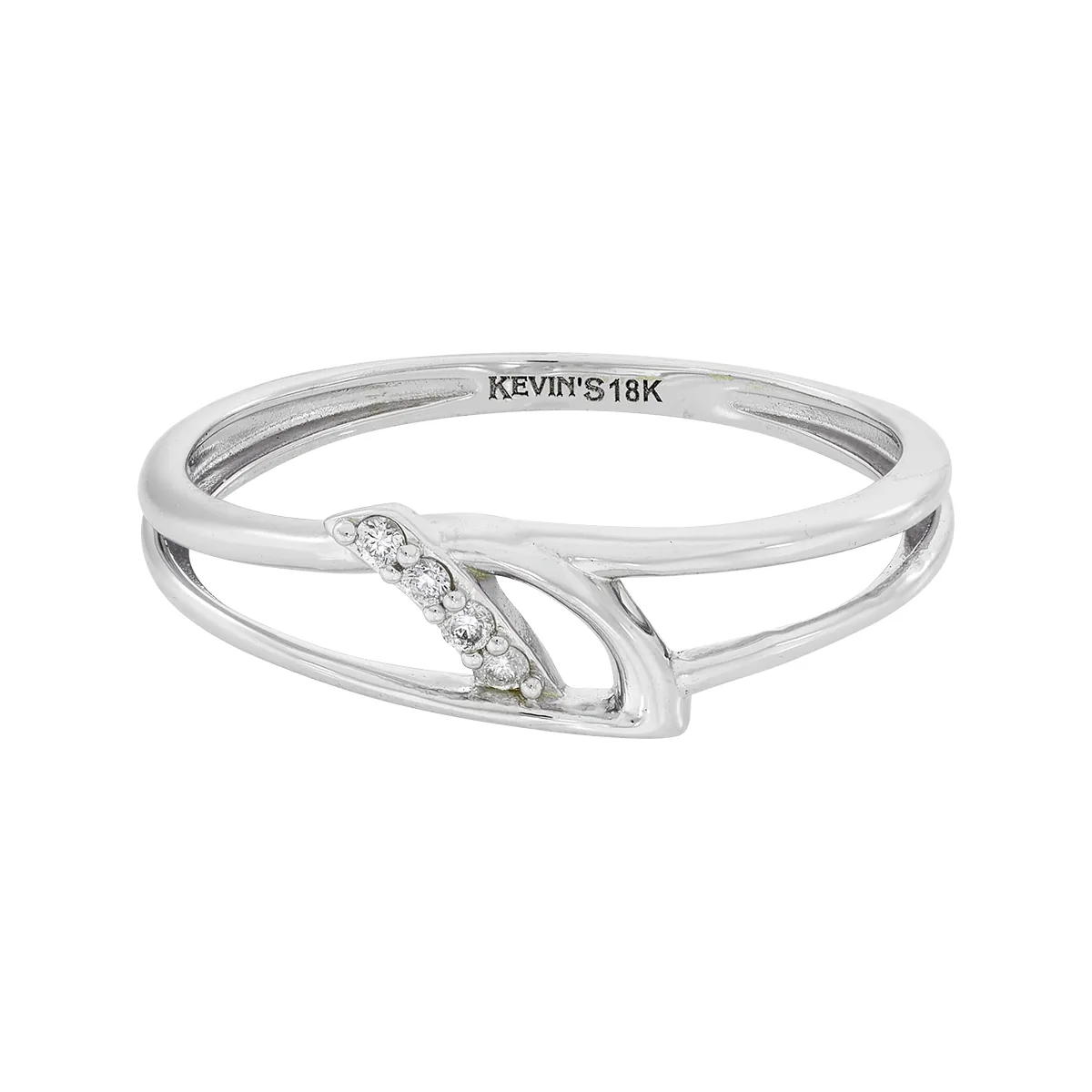 Anillo en oro blanco de 18 Kilates, con diamantes de 0.03 Ct