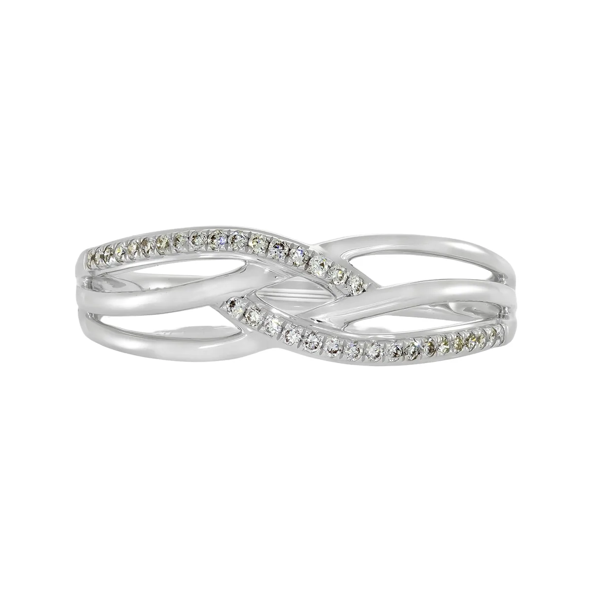 Anillo en oro blanco de 18 Kilates, con diamante de laboratorio de 0.08 Ct