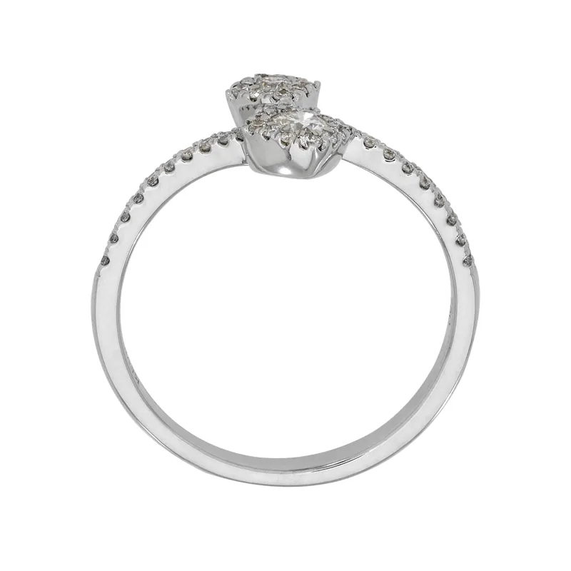 Anillo en oro blanco de 18 Kilates, con diamantes de 0.32 Ct