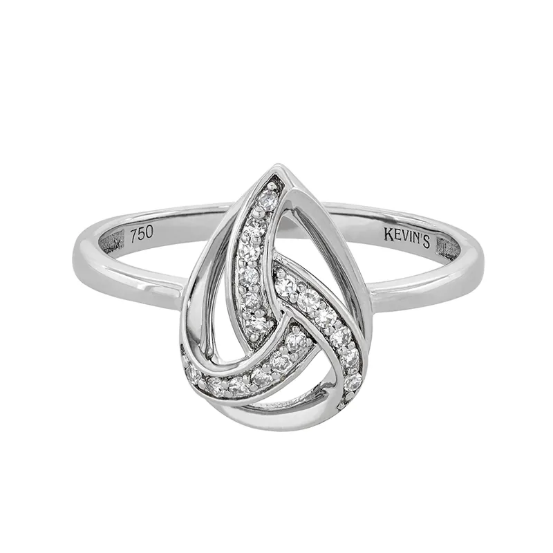 Anillo en oro blanco de 18 Kilates, con diamantes de 0.09 Ct