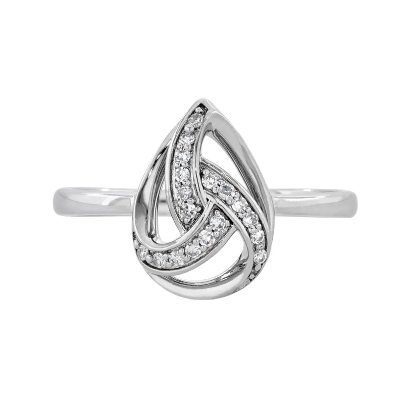 Anillo en oro blanco de 18 Kilates, con diamantes de 0.09 Ct