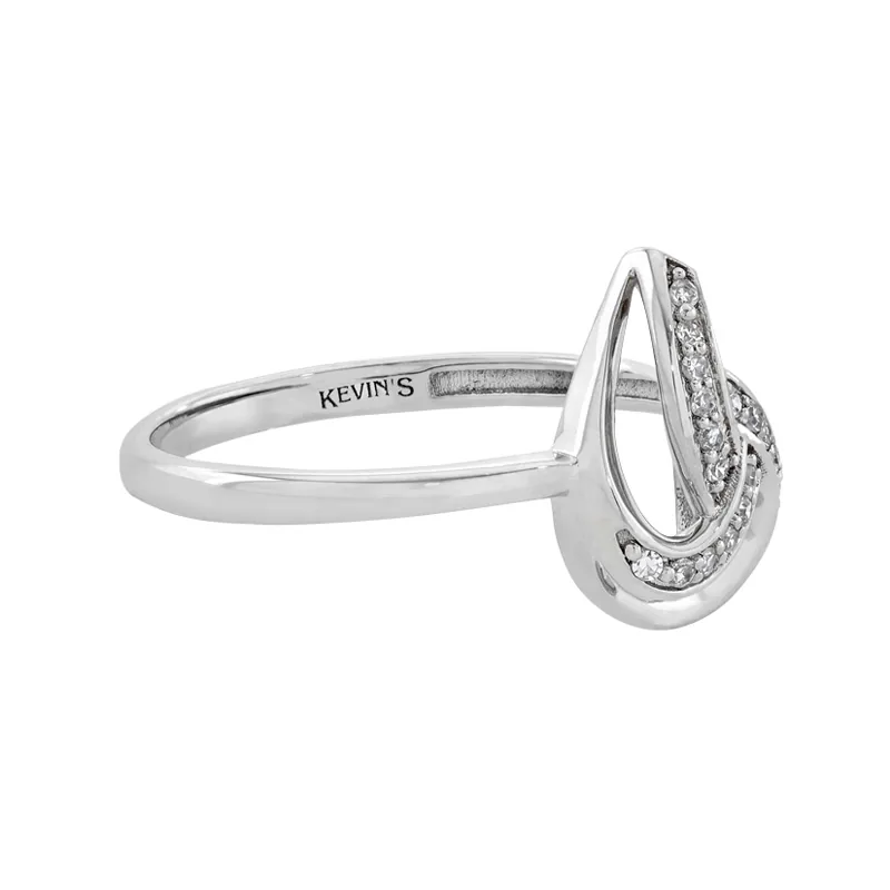 Anillo en oro blanco de 18 Kilates, con diamantes de 0.09 Ct