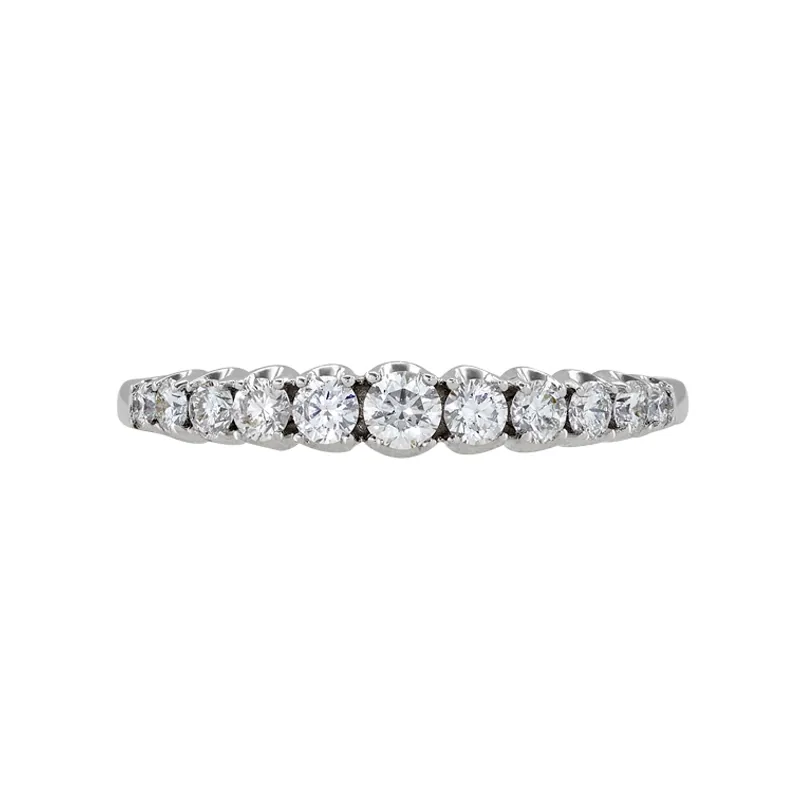 Anillo en oro blanco de 18 Kilates, con diamantes de 0.37 Ct