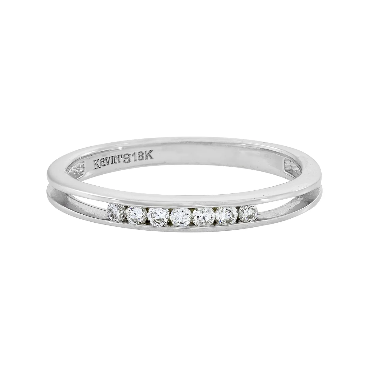 Anillo en oro blanco de 18 Kilates, con diamantes de 0.10 Ct