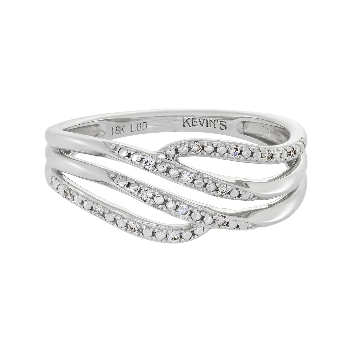 Anillo en oro blanco de 18 Kilates, con diamante de laboratorio de 0.04 Ct