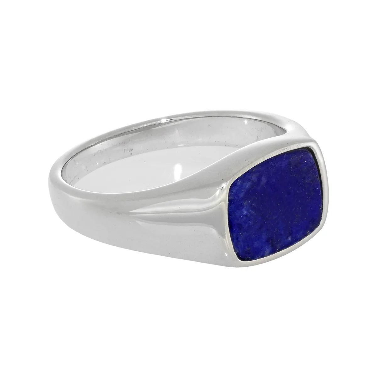 Anillo en plata Ley 925, con lapislázuli central