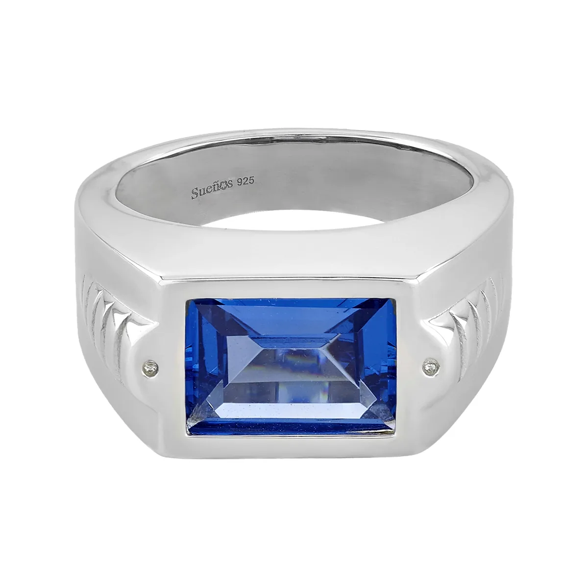 Anillo en plata Ley 925, con cristal central, de la coleccion Sueños