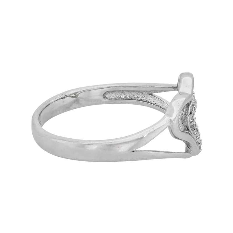 Anillo de corazones en plata Ley 925, con cristales, de la coleccion Sueños