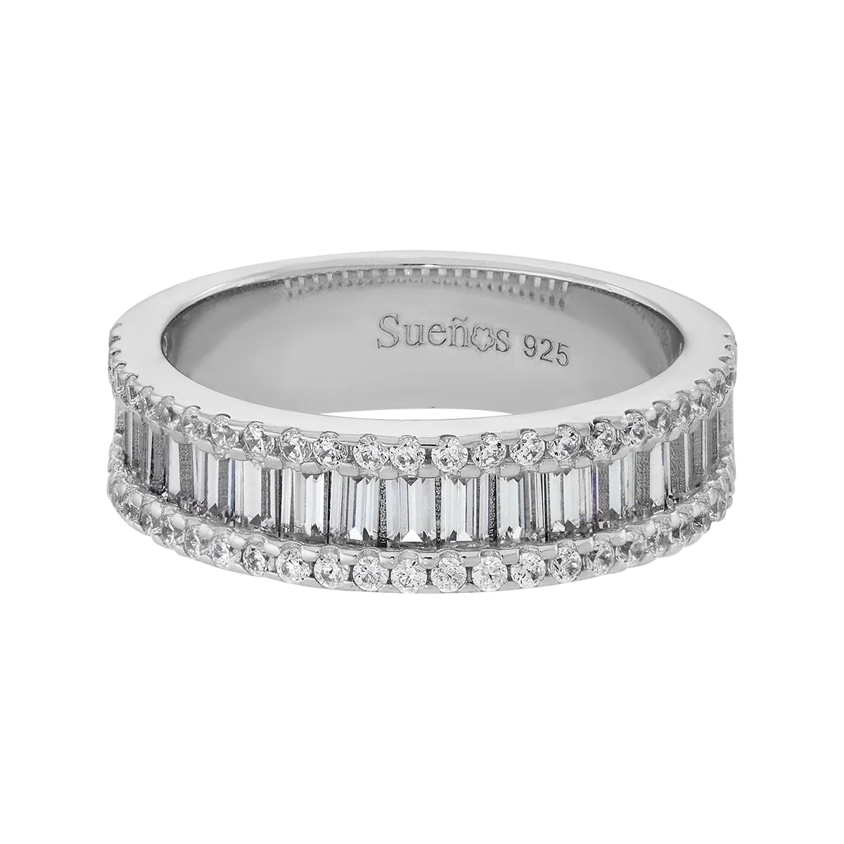 Anillo en plata Ley 925, con cristales, de la coleccion Sueños