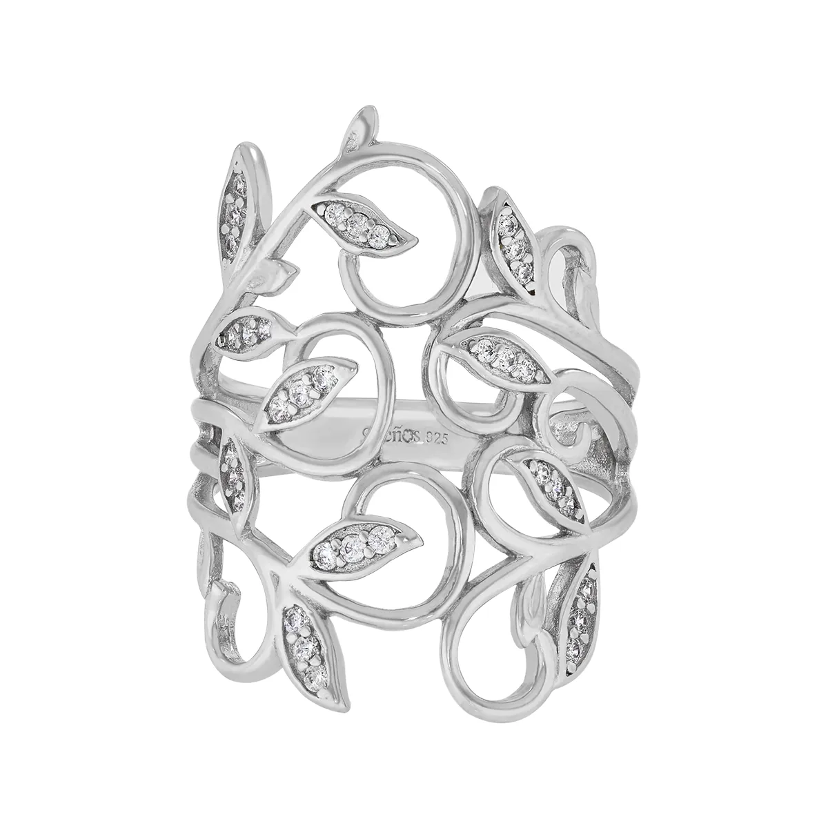 Anillo en plata Ley 925, con cristales, de la coleccion Sueños