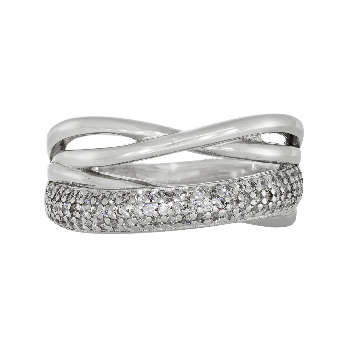 Anillo en plata Ley 925, con zircones, de la coleccion Sueños