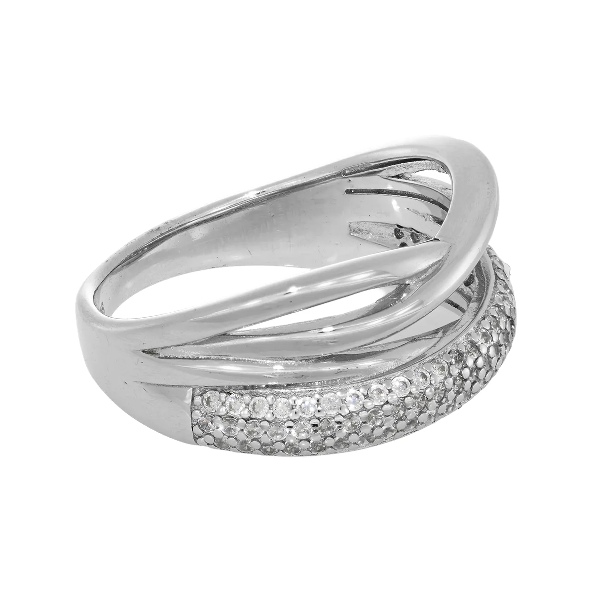 Anillo en plata Ley 925, con zircones, de la coleccion Sueños
