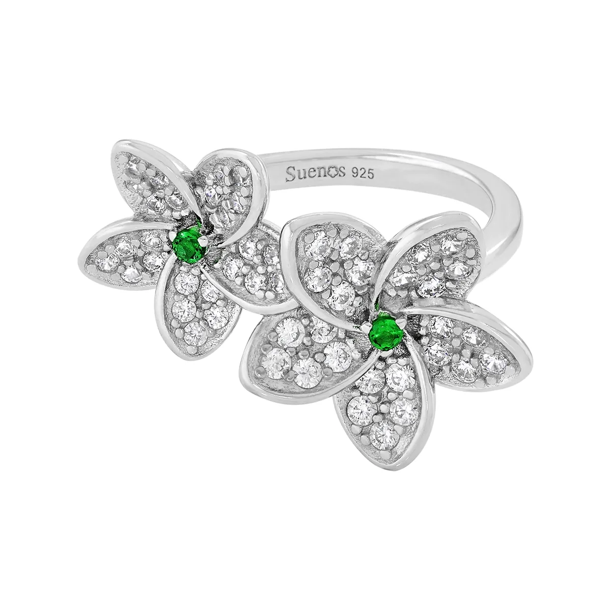 Anillo en plata Ley 925, con cristales, de la coleccion Sueños