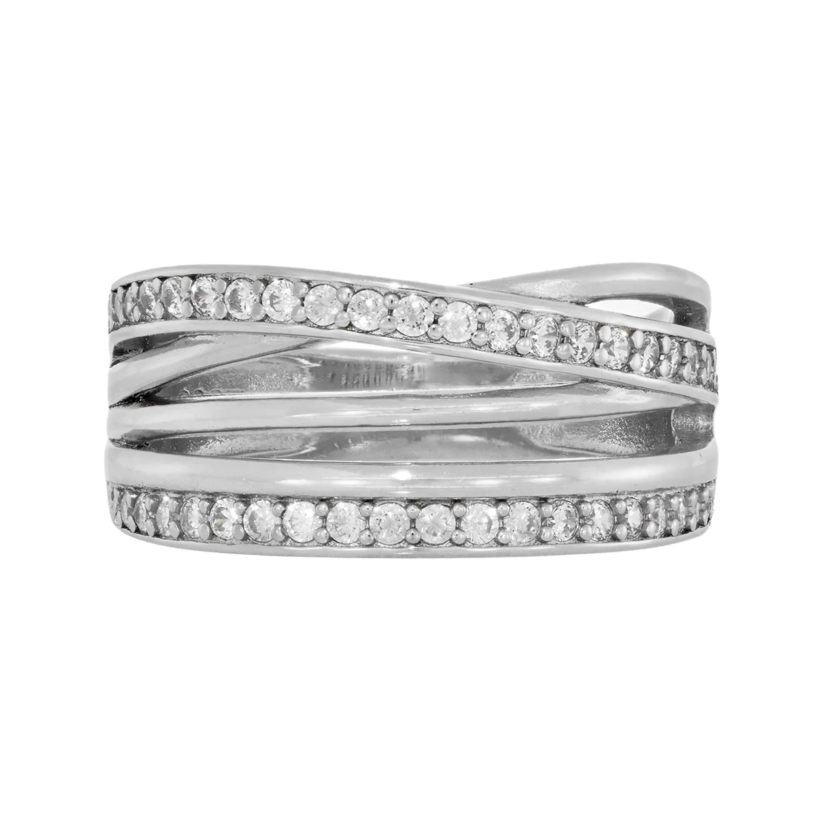 Anillo en plata Ley 925, con zircones, de la coleccion Sueños
