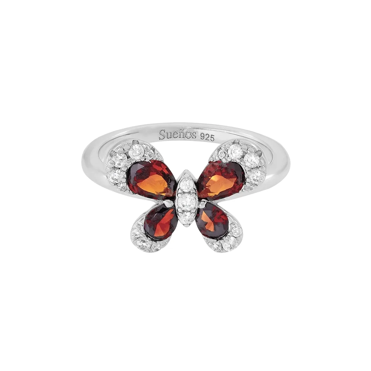 Anillo en plata Ley 925, con cristales, de la coleccion Sueños