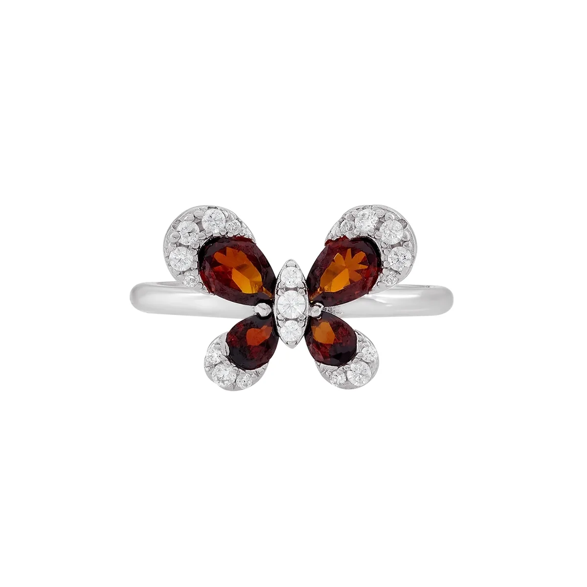 Anillo en plata Ley 925, con cristales, de la coleccion Sueños