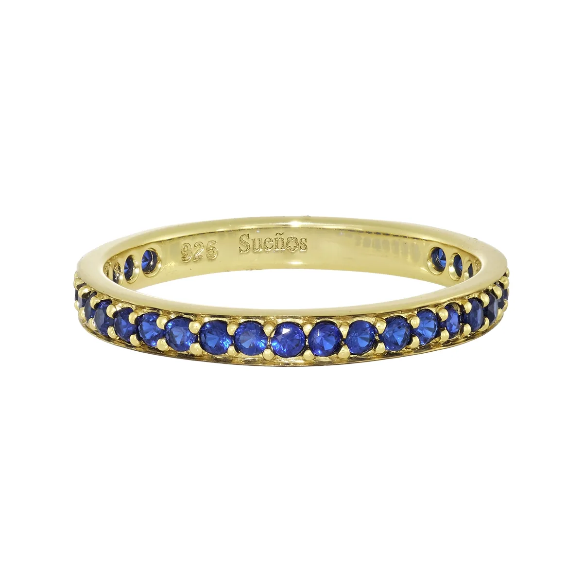 Anillo en plata Ley 925, con zircones, 2.50 mm. de ancho, de la coleccion Sueños